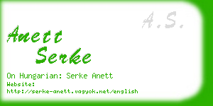 anett serke business card